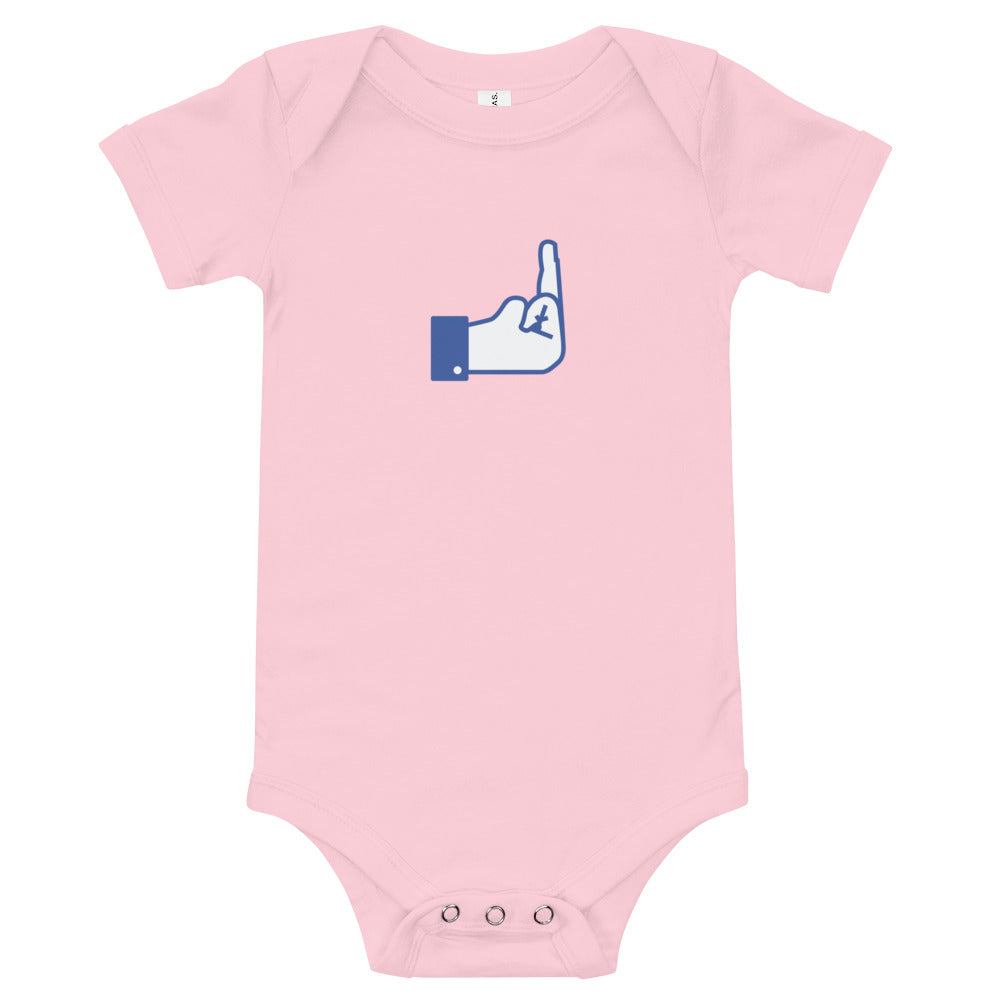 Middle Blue Finger - Onesie