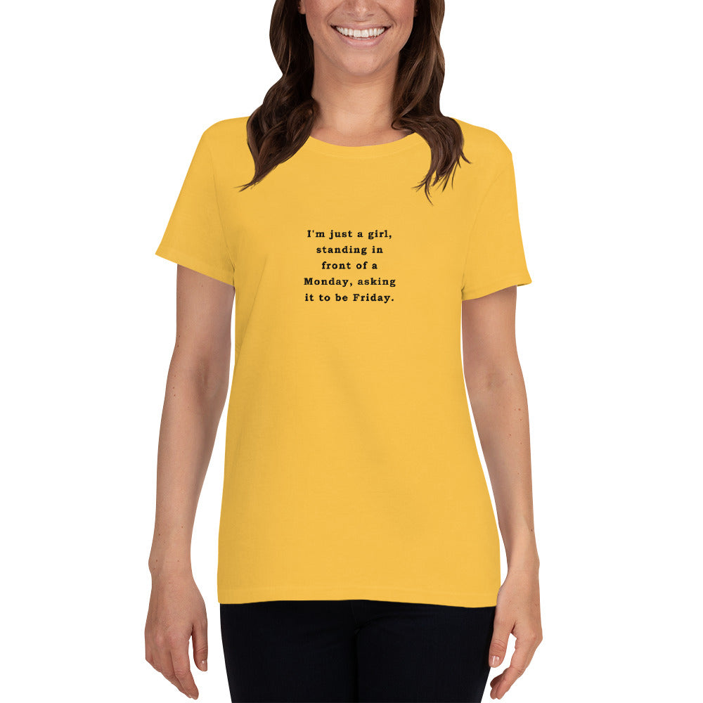 Just a Girl - Women's short sleeve t-shirt - Unminced Words