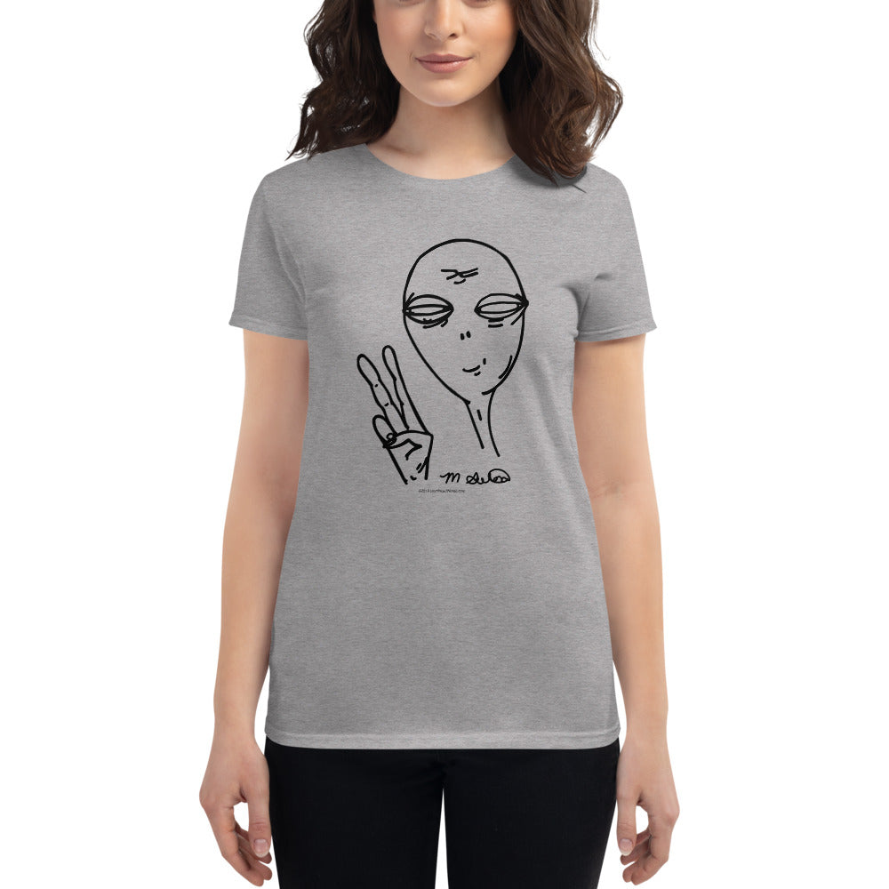 Peaceful Alien - Women's short sleeve t-shirt - Unminced Words
