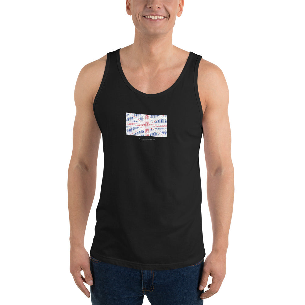Union Flag ASCII - Men's Tank Top - Unminced Words