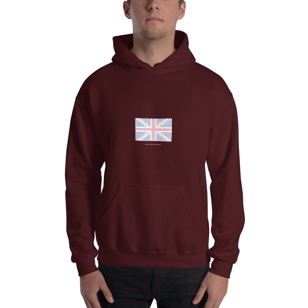 Union Flag ASCII - Hooded Sweatshirt - Unminced Words