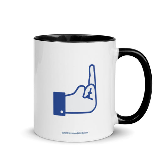 Middle Blue Finger - Mug