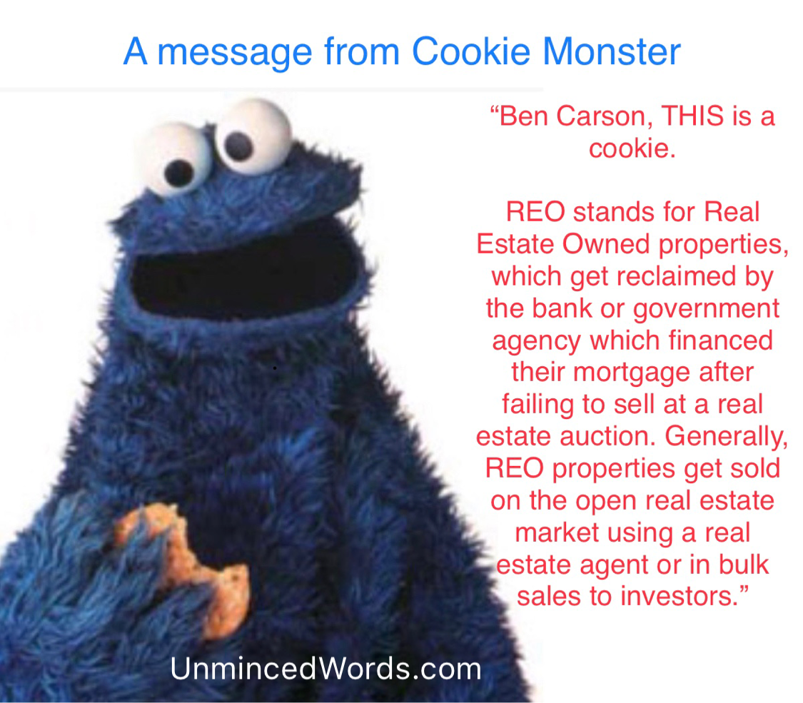 For Ben Carson, from Cookie Monster