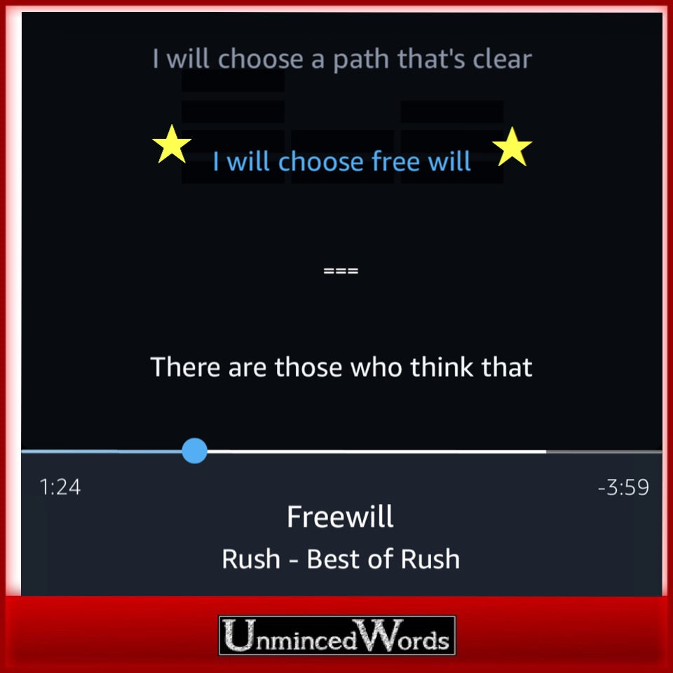 I will choose free will
