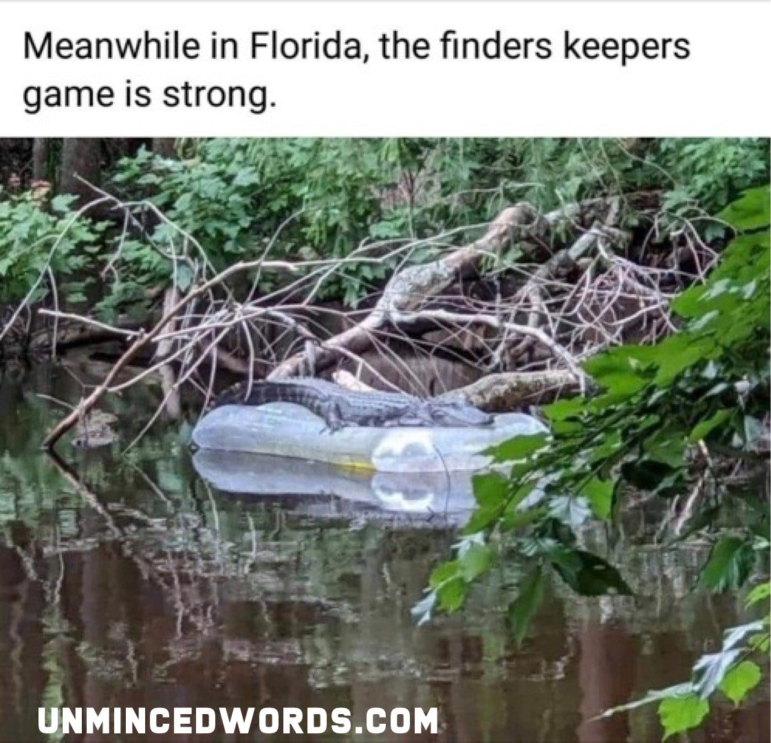 Meanwhile, in Florida, the finders – keepers game is strong