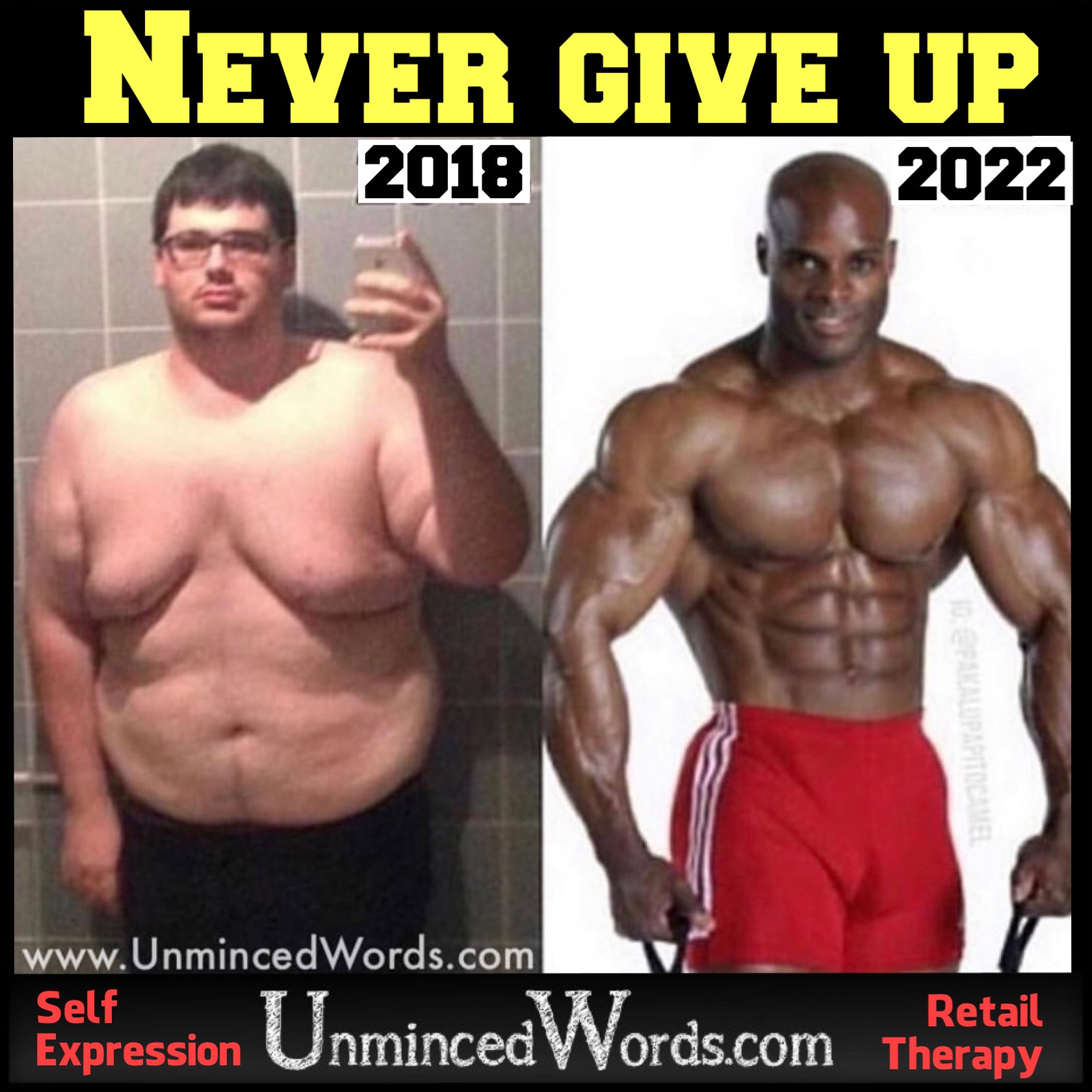 Never give up. Inspirational