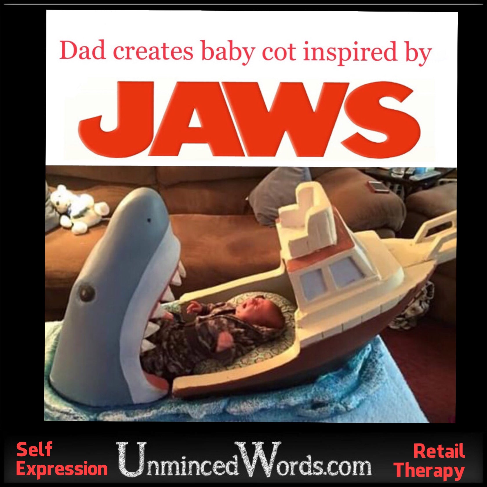 Jaws inspired kid’s bed is freaky