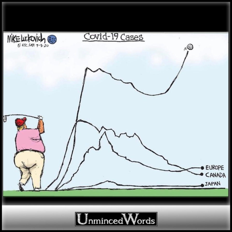 Trump covid golf political cartoon is spot on