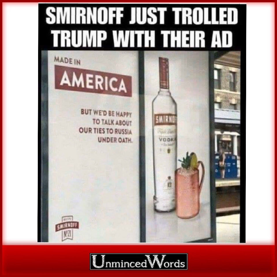 Smirnoff trolls Trump