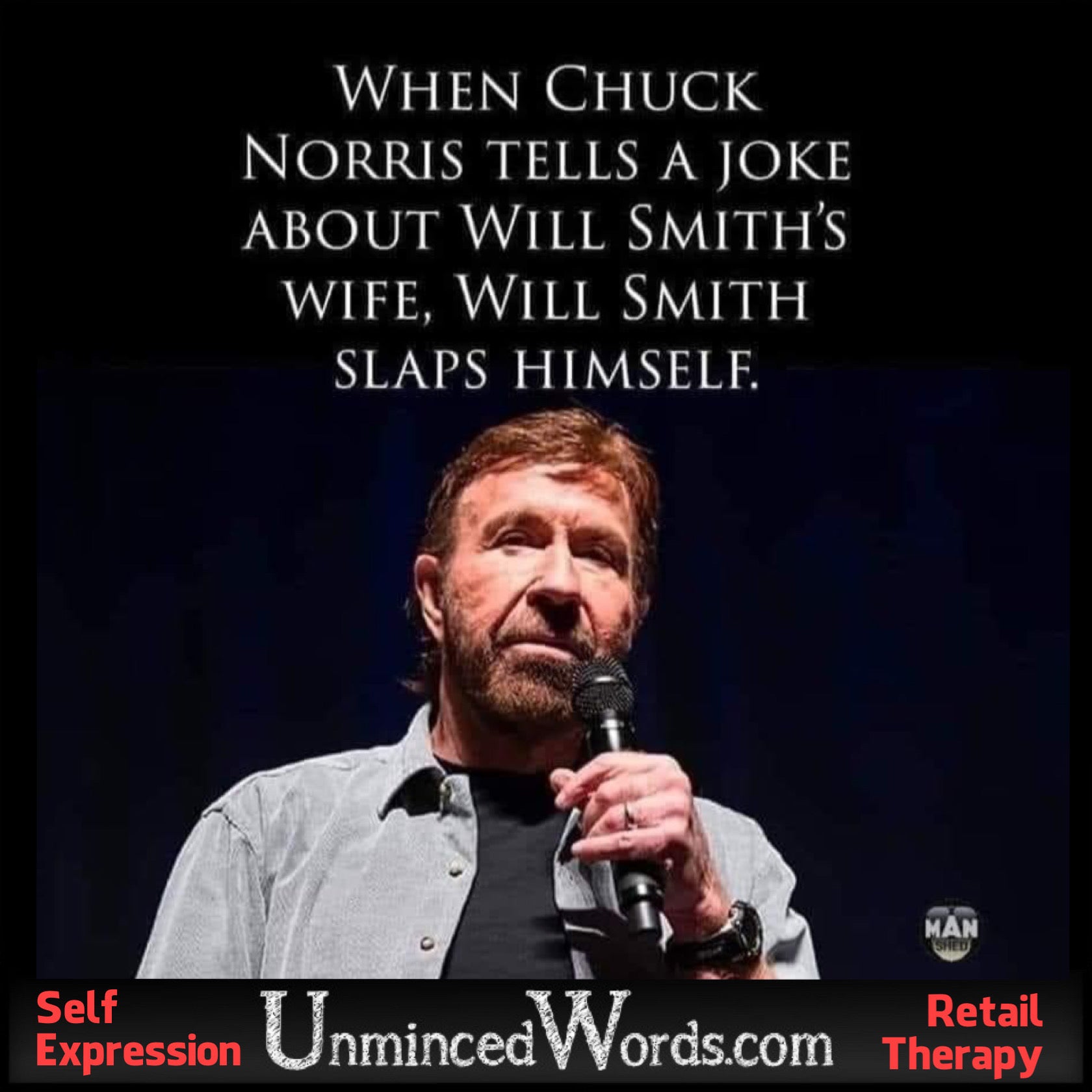 When Chuck Norris tells a joke about Will Smith’s wife…