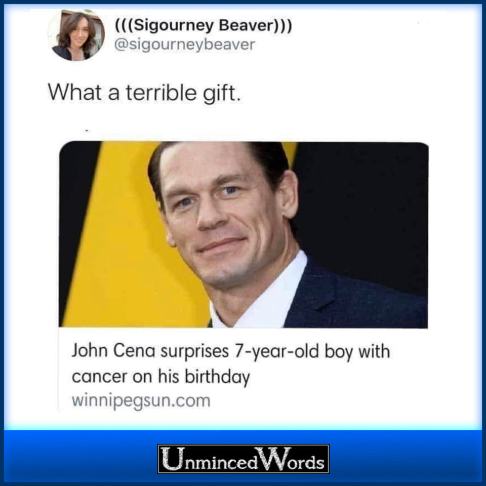 John Cena surprises boy with terrible gift