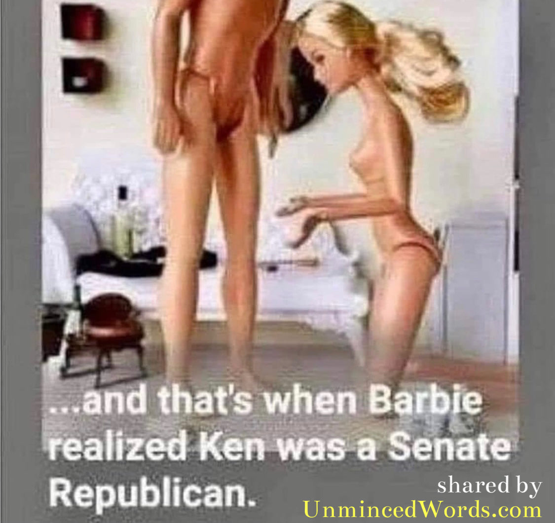 “...and that’s when Barbie realized Ken was a Senate Republican.”
