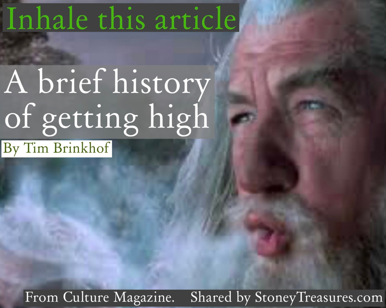 A Brief History Of Getting High, shared by Stoney Treasures