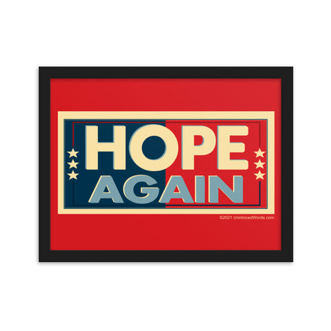 Hope Again - Framed Poster - Unminced Words