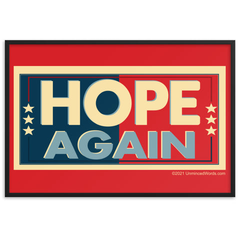 Hope Again - Framed Poster - Unminced Words