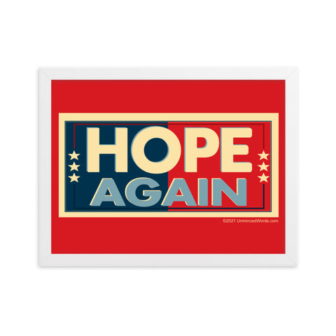 Hope Again - Framed Poster - Unminced Words