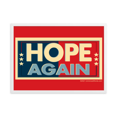 Hope Again - Framed Poster - Unminced Words