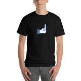 Middle Blue Finger - Short Sleeve T-Shirt