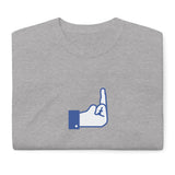 Middle Blue Finger - Short Sleeve T-Shirt