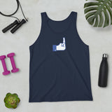 Middle Blue Finger - Unisex Tank Top