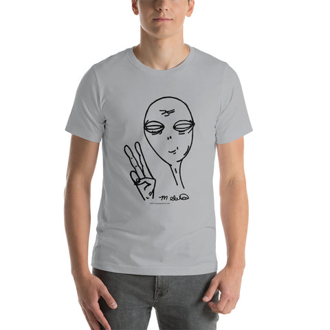 Peaceful Alien - Short-Sleeve Men's T-Shirt - Unminced Words