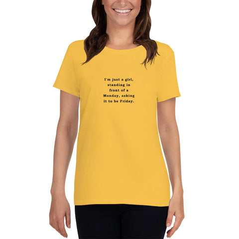 Just a Girl - Women's short sleeve t-shirt - Unminced Words