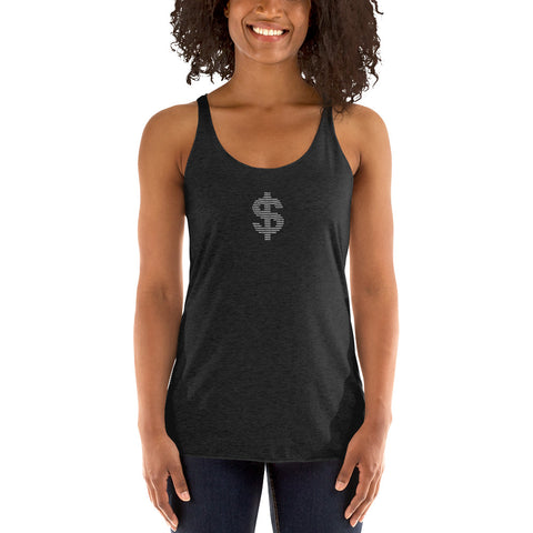 Dollar - Women's Racerback Tank - Unminced Words