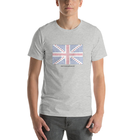 Union Flag ASCII - Short-Sleeve Men's T-Shirt - Unminced Words