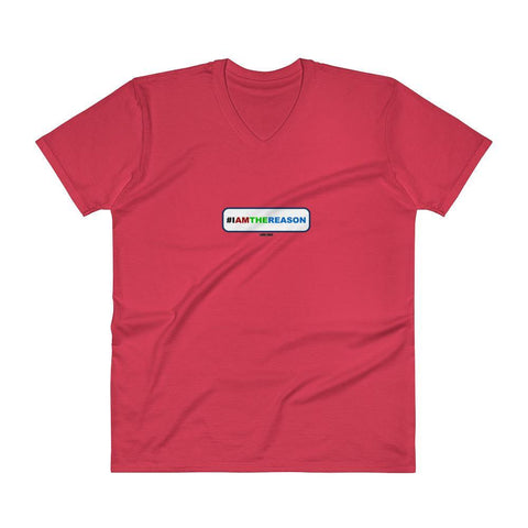 #IAMTHEREASON - Men's V-Neck T-Shirt - Unminced Words