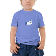 Middle Blue Finger - Toddler Short Sleeve Tee