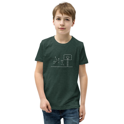 Basketball Dunking - Youth Short Sleeve T-Shirt